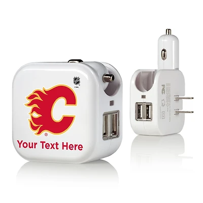 Calgary Flames Personalized 2-In-1 USB Charger