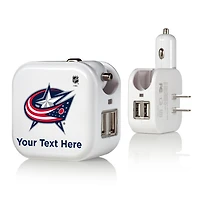 Columbus Blue Jackets Personalized 2-In-1 USB Charger