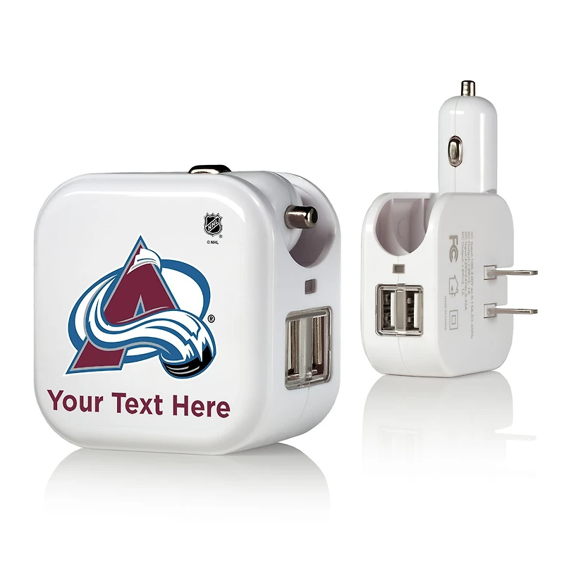 Colorado Avalanche Personalized 2-In-1 USB Charger