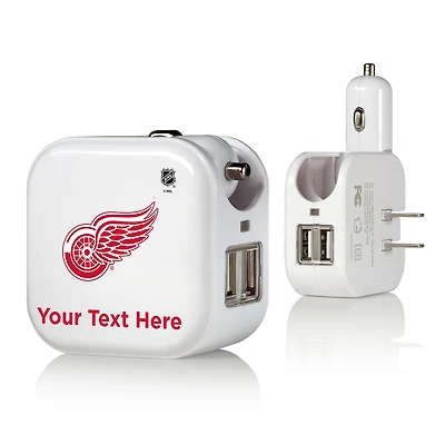 Detroit Red Wings Personalized 2-In-1 USB Charger