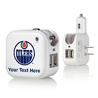 Edmonton Oilers Personalized 2-In-1 USB Charger