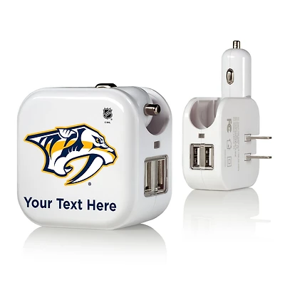 Nashville Predators Personalized 2-In-1 USB Charger