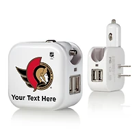 Ottawa Senators Personalized 2-In-1 USB Charger