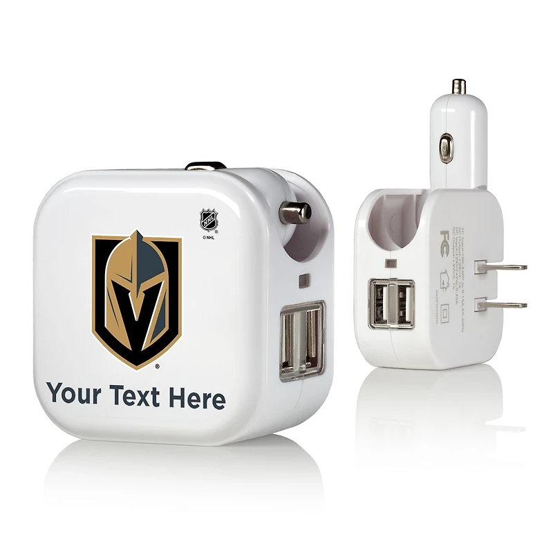 Vegas Golden Knights Personalized 2-In-1 USB Charger