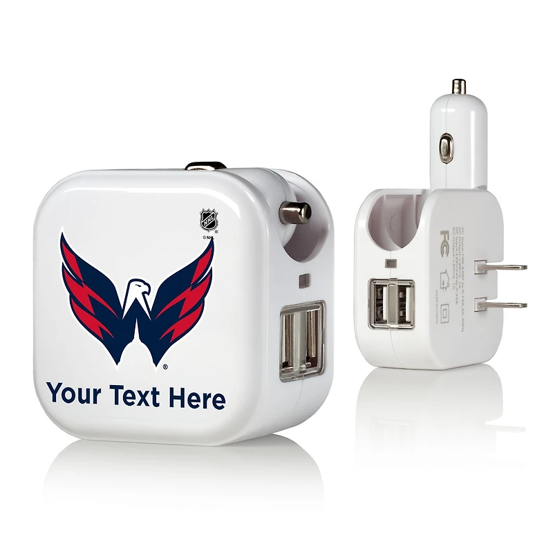 Washington Capitals Personalized 2-In-1 USB Charger