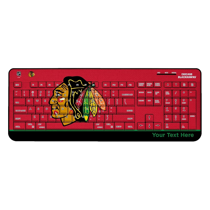 Chicago Blackhawks Personalized Wireless Keyboard