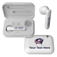 Columbus Blue Jackets Personalized Insignia Design Wireless Earbuds