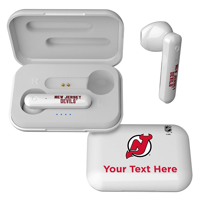 New Jersey Devils Personalized Insignia Design Wireless Earbuds