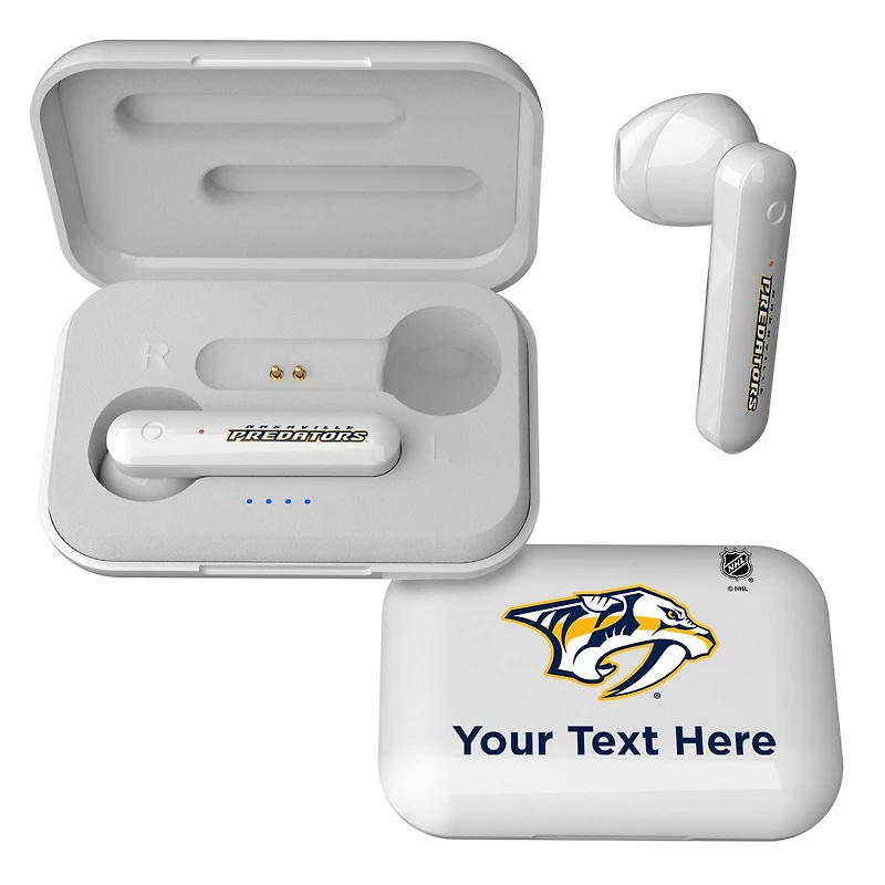 Nashville Predators Personalized Insignia Design Wireless Earbuds