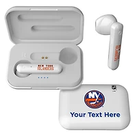 New York Islanders Personalized Insignia Design Wireless Earbuds