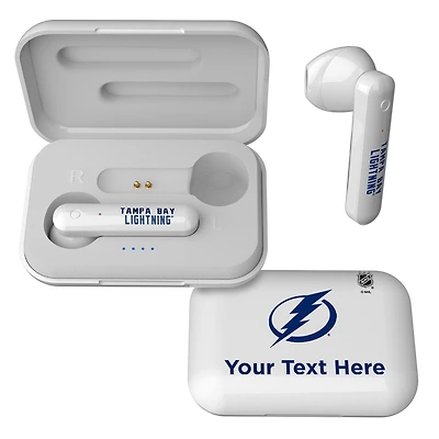 Tampa Bay Lightning Personalized Insignia Design Wireless Earbuds