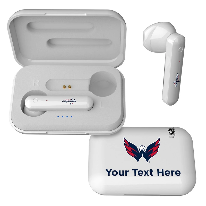 Washington Capitals Personalized Insignia Design Wireless Earbuds