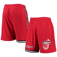 Men's Mitchell & Ness Red Miami Heat 1996-97 Hardwood Classics Swingman Shorts