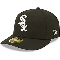Men's New Era Chicago White Sox Black & White Low Profile 59FIFTY Fitted Hat