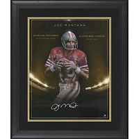 Joe Montana San Francisco 49ers Autographed Framed 16" x 20" Golden Years Photograph