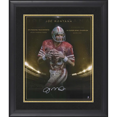 Joe Montana San Francisco 49ers Autographed Framed 16" x 20" Golden Years Photograph