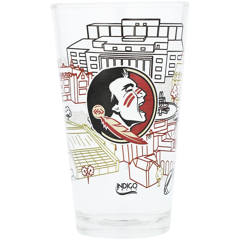 Florida State Seminoles 16oz. Campus Line Art Pint Glass