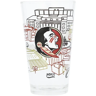 Florida State Seminoles 16oz. Campus Line Art Pint Glass
