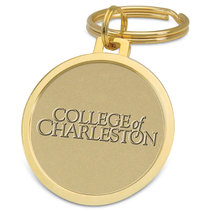 Gold Charleston Cougars Team Logo Split-Wire Key Ring