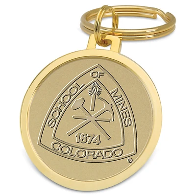Gold Colorado School of Mines Orediggers Team Logo Split-Wire Key Ring