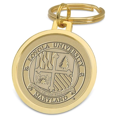 Gold Loyola Greyhounds Team Logo Split-Wire Key Ring
