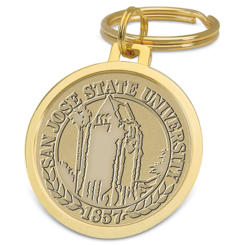 Gold San Jose State Spartans Team Logo Split-Wire Key Ring
