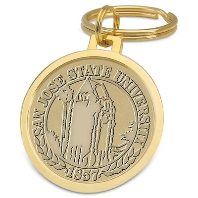 Gold San Jose State Spartans Team Logo Split-Wire Key Ring