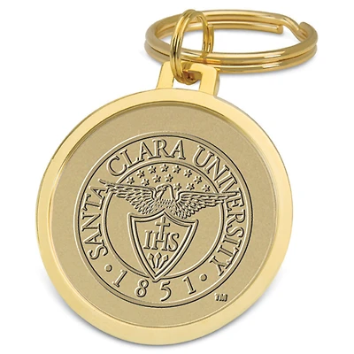 Gold Santa Clara Broncos Team Logo Split-Wire Key Ring