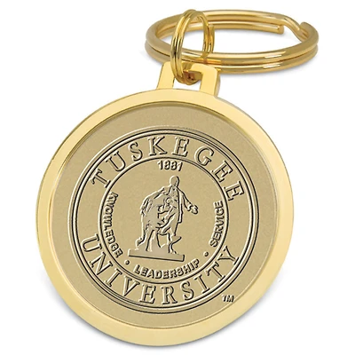 Gold Tuskegee Golden Tigers Team Logo Split-Wire Key Ring