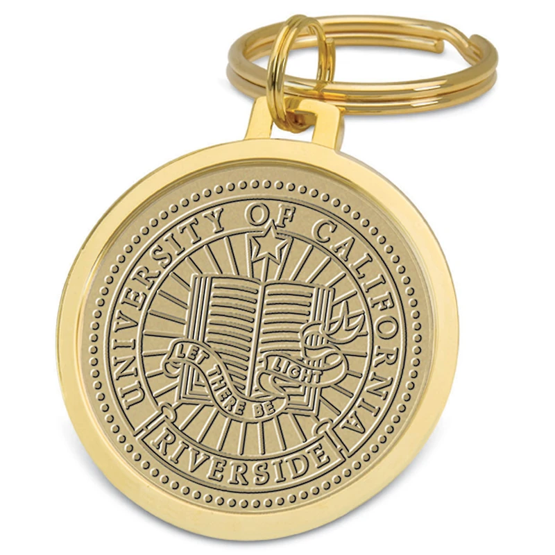 Gold UC Riverside Highlanders Team Logo Split-Wire Key Ring
