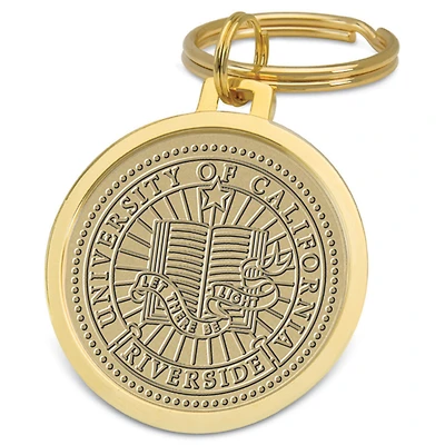 Gold UC Riverside Highlanders Team Logo Split-Wire Key Ring