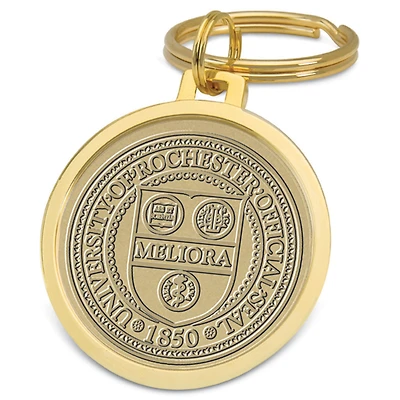 Gold Rochester Yellow Jackets Team Logo Split-Wire Key Ring