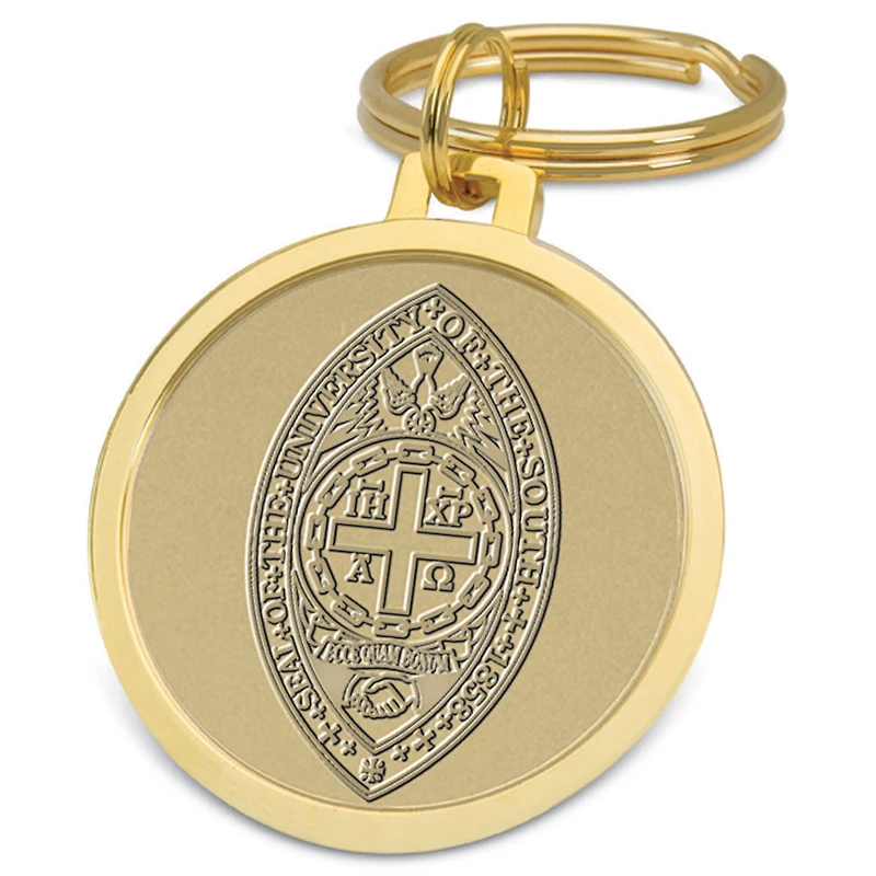 Gold University of the South Tigers Team Logo Split-Wire Key Ring