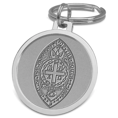 Silver University of the South Tigers Team Logo Split-Wire Key Ring