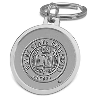 Silver Wayne State Warriors Team Logo Split-Wire Key Ring