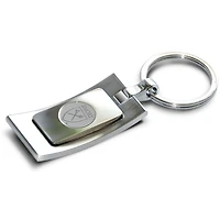 Silver Emory Eagles Team Logo Curve Key Ring