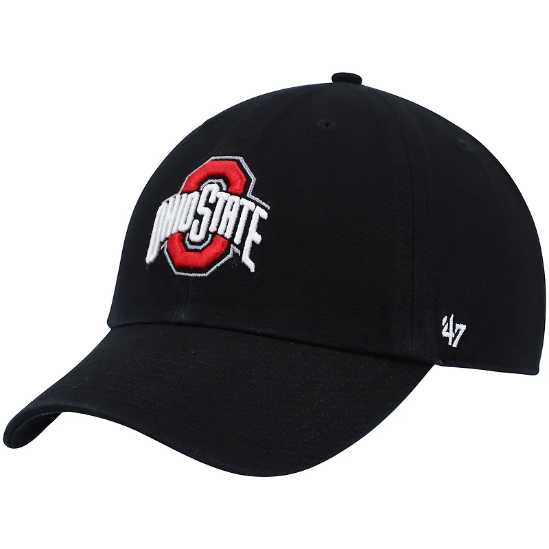 Men's '47 Black Ohio State Buckeyes Clean Up Adjustable Hat
