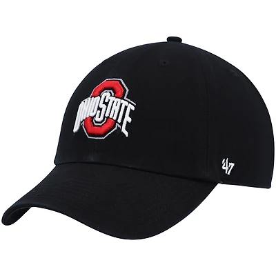 Men's '47 Black Ohio State Buckeyes Clean Up Adjustable Hat