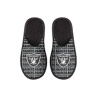 Youth FOCO Las Vegas Raiders Scuff Wordmark Slide Slippers