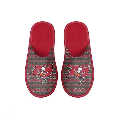 Youth FOCO Tampa Bay Buccaneers Scuff Wordmark Slide Slippers