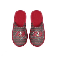 Youth FOCO Tampa Bay Buccaneers Scuff Wordmark Slide Slippers
