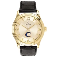 Bulova Gold Clayton State Lakers Stainless Steel Watch with Leather Band