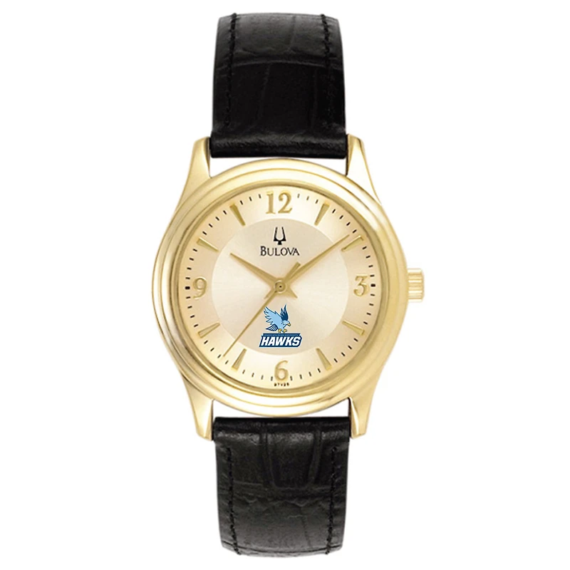 Women's Bulova Gold Roger Williams University Stainless Steel Watch with Leather Band