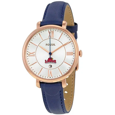 Women's Fossil Navy Lamar Cardinals Jacqueline Leather Watch