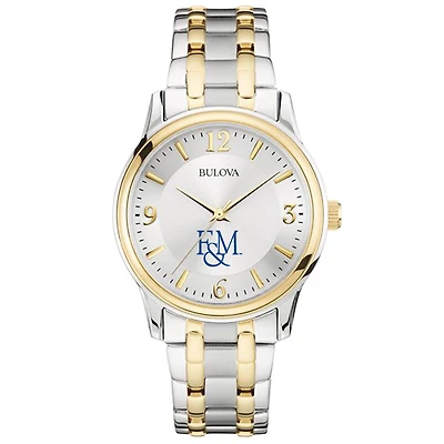 Bulova Silver Franklin & Marshall Diplomats Classic Two-Tone Round Watch