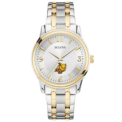 Bulova Silver Rowan Profs Classic Two-Tone Round Watch