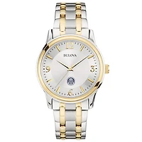 Bulova Silver Longwood Lancers Classic Two-Tone Round Watch