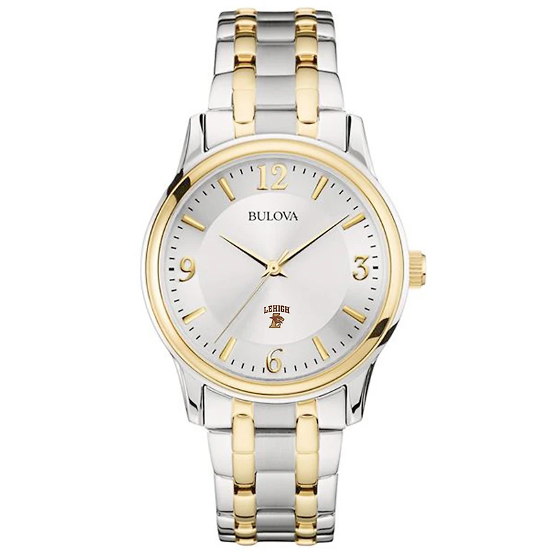 Bulova Silver Lehigh Mountain Hawks Classic Two-Tone Round Watch