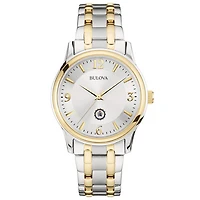 Bulova Silver Robert Morris Colonials Classic Two-Tone Round Watch