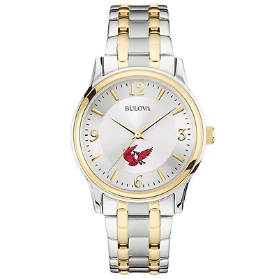 Bulova Silver Keene State Owls Classic Two-Tone Round Watch